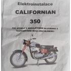 Elektromos kábelköteg és rajz, Jawa 350 Californian