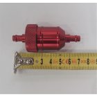 Üzemanyag szűrő kerek, piros, elektrokémiai polírozással alumínium, Jawa, ČZ