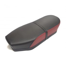 Ülés, műbőr, fekete / bordó, Jawa, ČZ