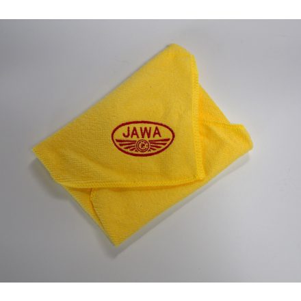 Mikroszálas törlőkendő, 30 X 30 cm, sárga, Jawa logo
