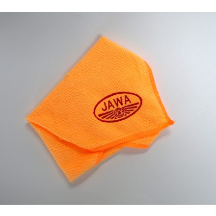 Mikroszálas törlőkendő, 30 X 30 cm, narancssárga, Jawa logo
