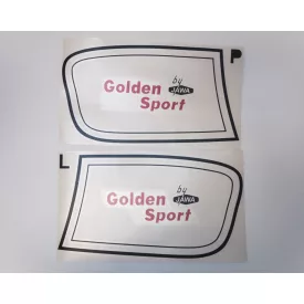   Matricák GOLDEN SPORT BY JAWA, 2 db, R +L, Jawa 50 typ 23 MUSTANG