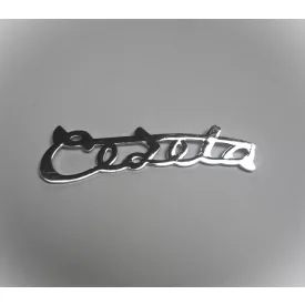 Felirat Cezeta, műanyag, krómozott, ČZ 501/502/505