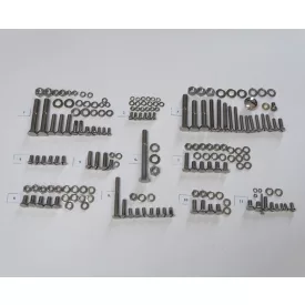   Csavarkészlet, váz és motorblokk, korrózióálló/polírozott, Jawa 50 typ 555