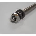 Kerék tengely első, 155 mm, korrózióálló, polírozott, Jawa 555