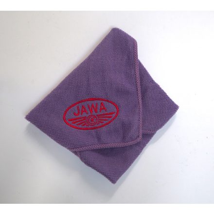 Mikroszálas törlőkendő, 30 X 30 cm, lila, Jawa logo