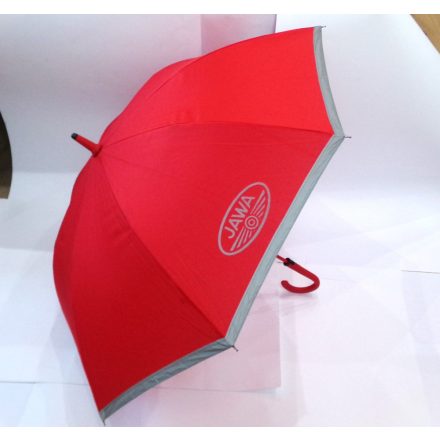 Esernyő, piros, the JAWA logóval