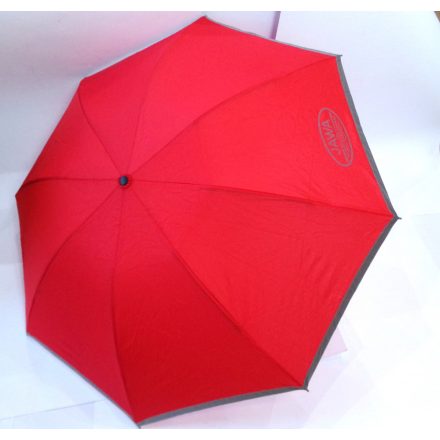 Esernyő, piros, the JAWA logóval