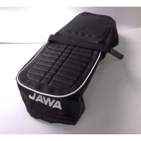 Üléshuzat, fekete fehér csíkkal, Jawa logóval, Jawa 634