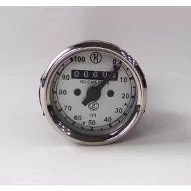   Kilométeróra, 0-100 km/h, lemez ezüst-fekete, K, ČZ 150 C