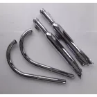 Kipufogó dob + könyök, krómozott, készlet, Jawa 250 typ 353 Kyvacka ( DUELLS )