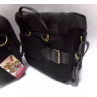 Oldaltáska készlet, tartóval, fekete, Jawa 300 CL