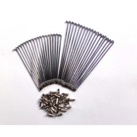   Küllő készlet 36 db, 16 coll, króm, első, félfékdobos kerékhez, Jawa 351 / 352