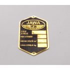 Adattábla, sárgaréz, Jawa, ČZ