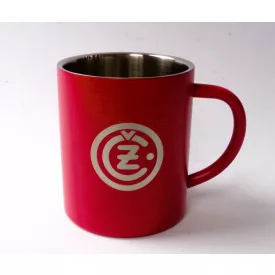 Bögre, piros, korrózióálló, 250 ml, logo ČZ
