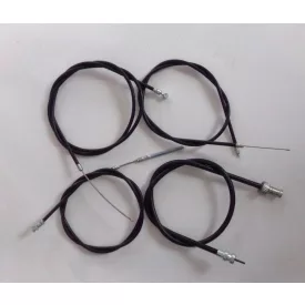   4-részes bowden készlet, fonatos bowdenház, fekete, Jawa 250 Perak