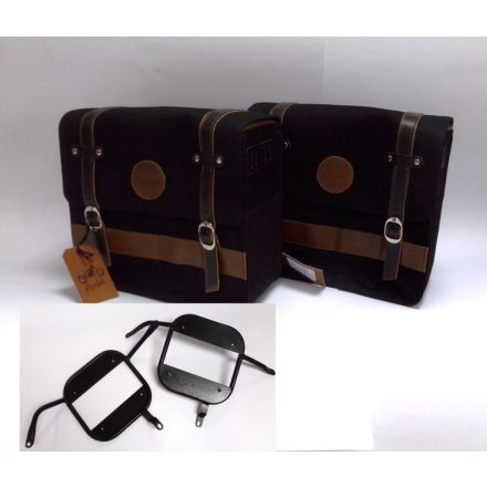 Táska szett, fekete + oldaltáska tartók, Jawa 350 CL Perak, 42 Bobber