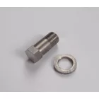 Alsó csavar első villa dugattyúhoz, M10/1, 11mm-es kulcsnyílás, rozsdamentes acél, alátéttel, Jawa, ČZ