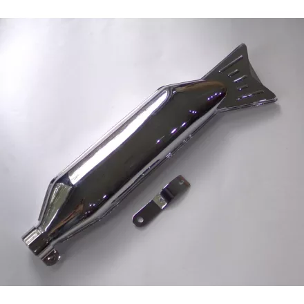 Kipufogódob, krómozott, Jawa 350 SV prototípus