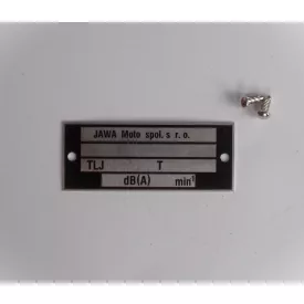 Típus címke, eredeti, Jawa 638-640