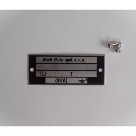 Típus címke, eredeti, Jawa 638-640