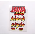 Matrica Jawa 350 Black Style, piros