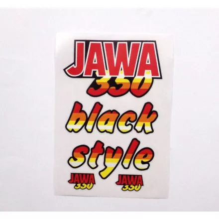 Matrica Jawa 350 Black Style, piros