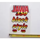 Matrica Jawa 350 Black Style, piros