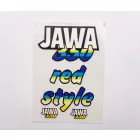 Matrica Jawa 350 Piros Stílusú, kék
