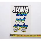 Matrica Jawa 350 Piros Stílusú, kék