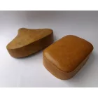 Ülés első + ülés Kanada, retro bőr, világosbarna, Jawa Perak