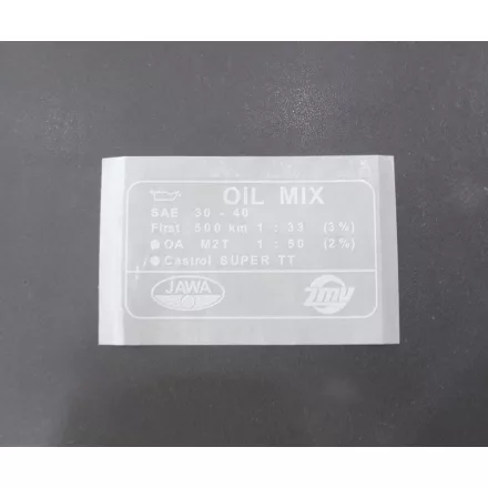 Matrica OIL MIX, 62x34mm, Jawa Babetta