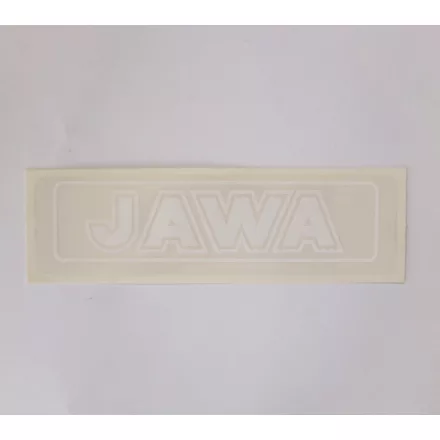Matrica JAWA, fehér, 140x35 mm