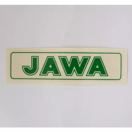 Matrica JAWA, zöld, 140x35 mm