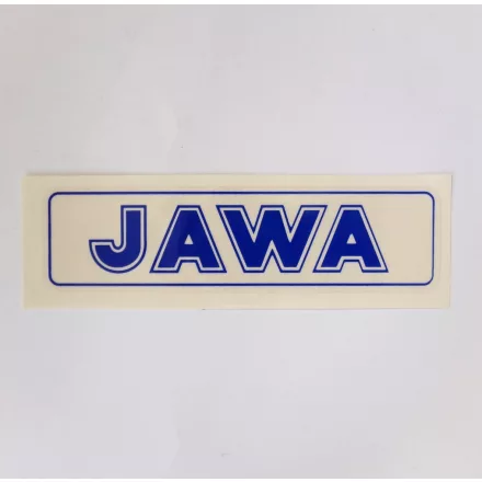 Matrica JAWA, kék, 140x35 mm