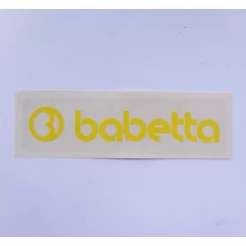 Matrica BABETTA, 135x25mm, sárga, Jawa Babetta
