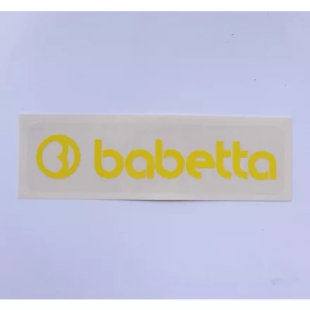 Matrica BABETTA, 135x25mm, sárga, Jawa Babetta