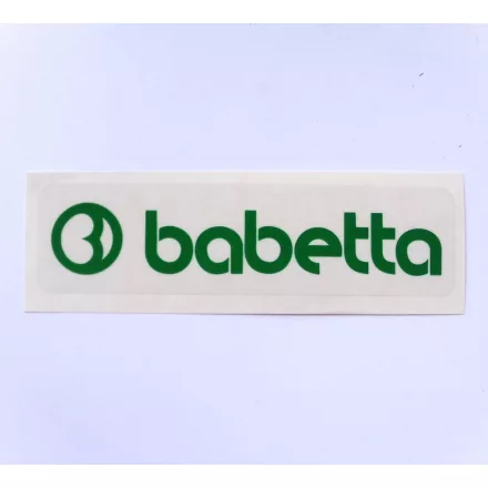 Matrica BABETTA, 135x25mm, zöld, Jawa Babetta