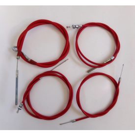   Bowden kábel szett 4db, csiga, állítócsavarok nélkül, piros, Jawa, ČZ