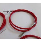 Bowden kábel szett 4db, csiga, állítócsavarok nélkül, piros, Jawa, ČZ