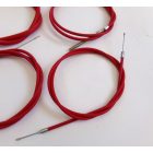 Bowden kábel szett 4db, csiga, állítócsavarok nélkül, piros, Jawa, ČZ