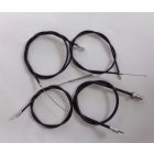 Bowden kábel szett 4 darabos, bowden külső pamut fonattal, fekete, Jawa 350 Perak