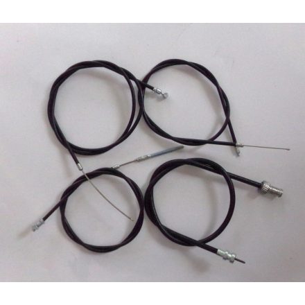 Bowden kábel szett 4 darabos, bowden külső pamut fonattal, fekete, Jawa 350 Perak