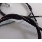 Bowden kábel szett 4 darabos, bowden külső pamut fonattal, fekete, Jawa 350 Perak