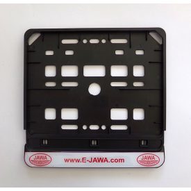   Motorkerékpár rendszámtábla keret, E-JAWA nyomtatással, fényes