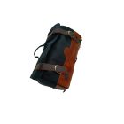 NAGY MOTOROS TÁSKA HÁTULRA (CSOMAGTARTÓRA) - FEKETE-BARNA - Jawa 350 CL Perak, 42 Bobber